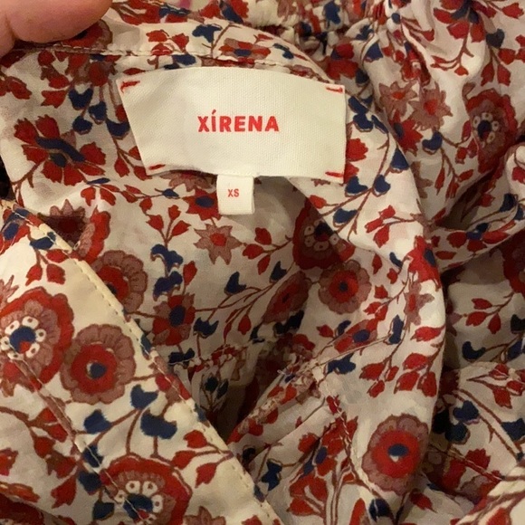 Xirena / Sydell Shirt in red burst Flower Fields Cotton XS extra small - Picture 7 of 8